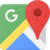 Google Maps logo featuring colorful pin marker on white background